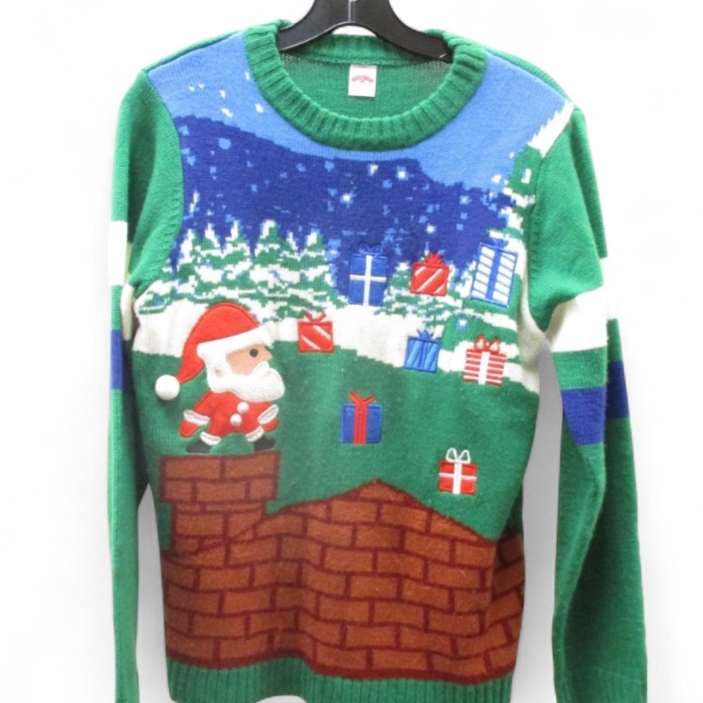 Holiday Time Christmas Santa Sweater